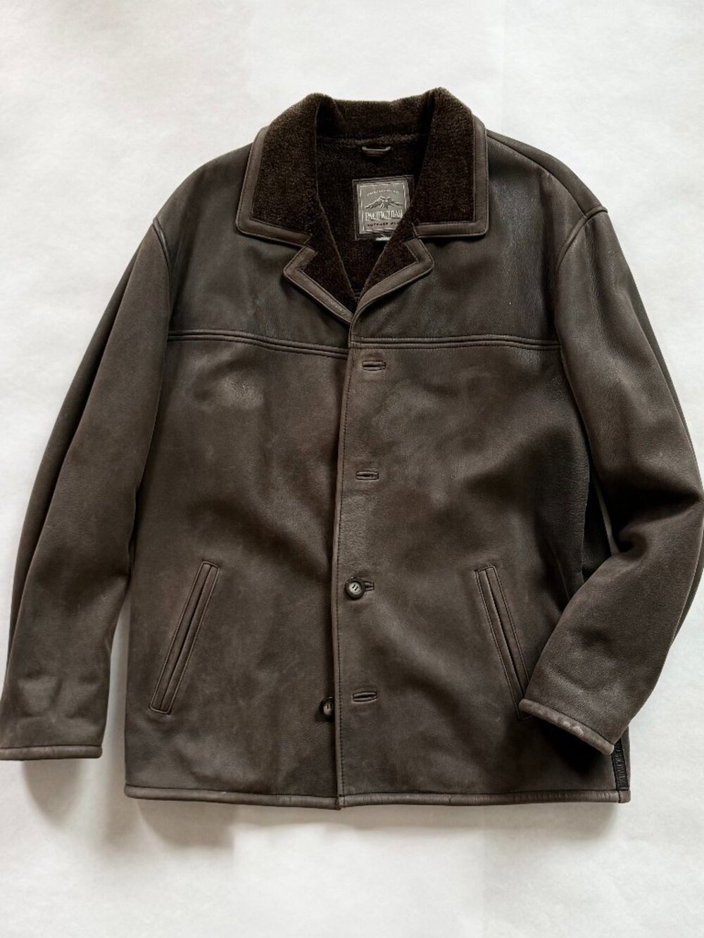 Heavy Leather , fully lined Car coat by "Pacific Trail"